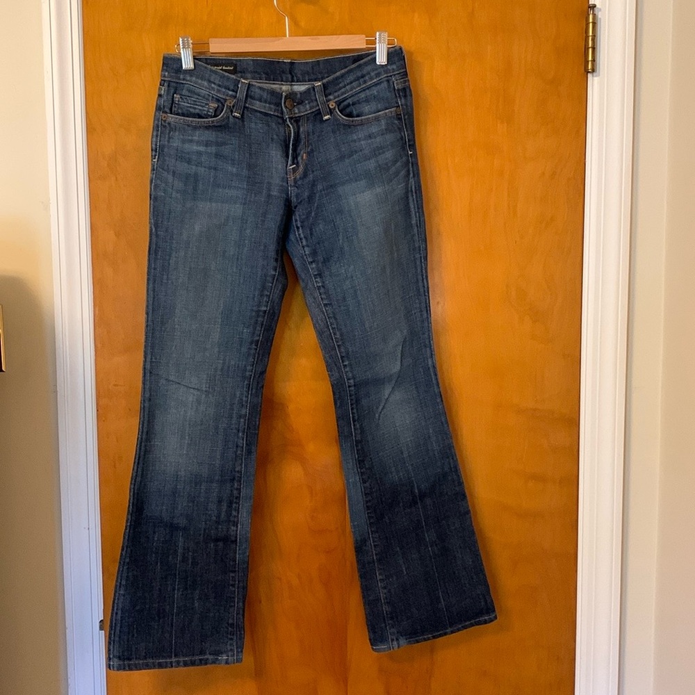 Citizens Of Humanity Blue Low Rise Flare Wide Leg Jeans
